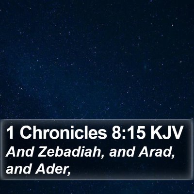 1 Chronicles 8:15 KJV Bible Verse Image