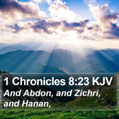 1 Chronicles 8:23 KJV Bible Verse Image