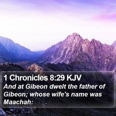1 Chronicles 8:29 KJV Bible Verse Image