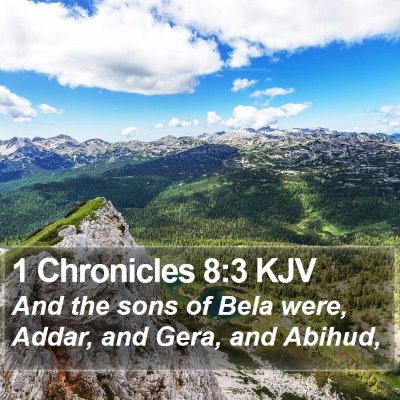 1 Chronicles 8:3 KJV Bible Verse Image