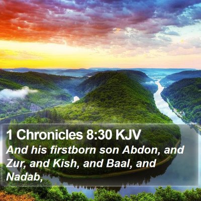 1 Chronicles 8:30 KJV Bible Verse Image