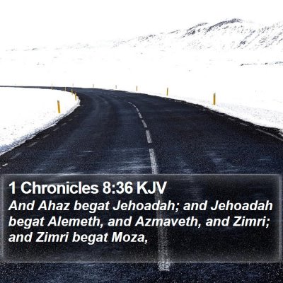 1 Chronicles 8:36 KJV Bible Verse Image