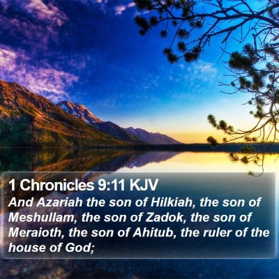 1 Chronicles 9:11 KJV Bible Verse Image