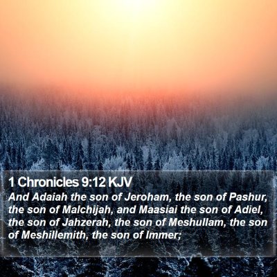 1 Chronicles 9:12 KJV Bible Verse Image