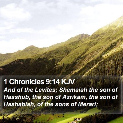 1 Chronicles 9:14 KJV Bible Verse Image