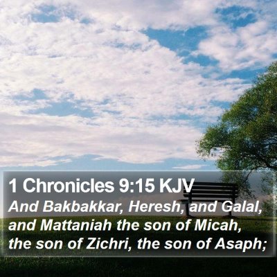 1 Chronicles 9:15 KJV Bible Verse Image