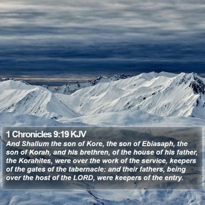1 Chronicles 9:19 KJV Bible Verse Image