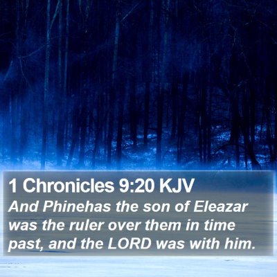 1 Chronicles 9:20 KJV Bible Verse Image