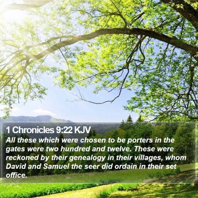 1 Chronicles 9:22 KJV Bible Verse Image