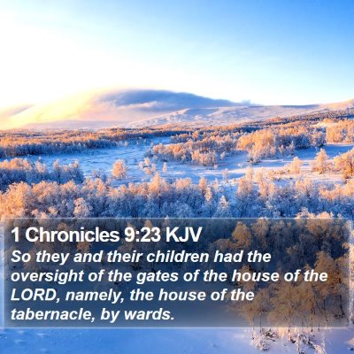 1 Chronicles 9:23 KJV Bible Verse Image