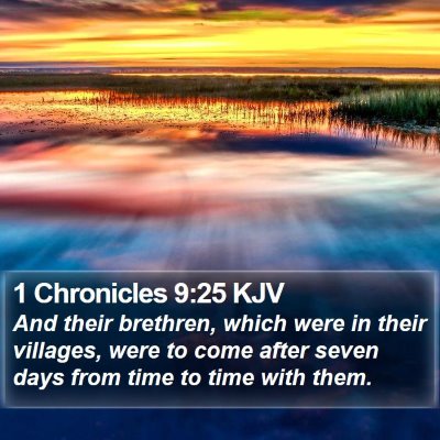 1 Chronicles 9:25 KJV Bible Verse Image