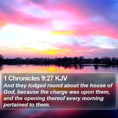 1 Chronicles 9:27 KJV Bible Verse Image