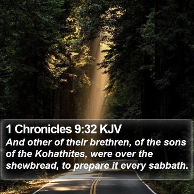 1 Chronicles 9:32 KJV Bible Verse Image