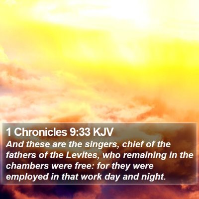 1 Chronicles 9:33 KJV Bible Verse Image