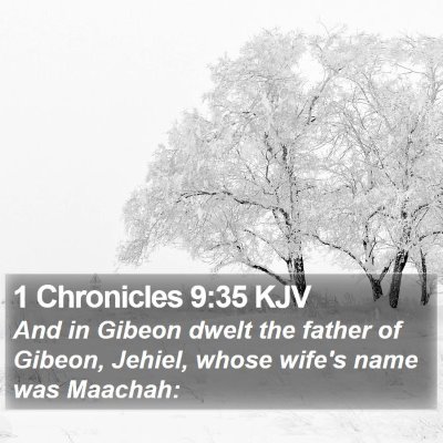 1 Chronicles 9:35 KJV Bible Verse Image