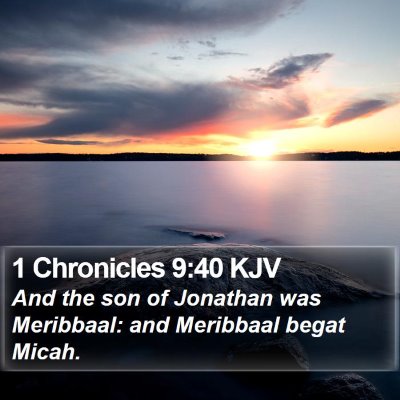 1 Chronicles 9:40 KJV Bible Verse Image