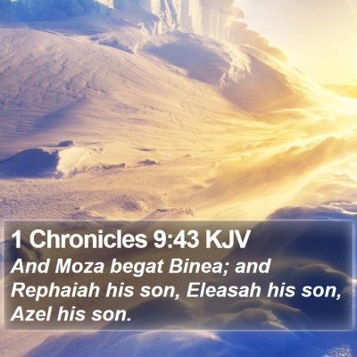 1 Chronicles 9:43 KJV Bible Verse Image