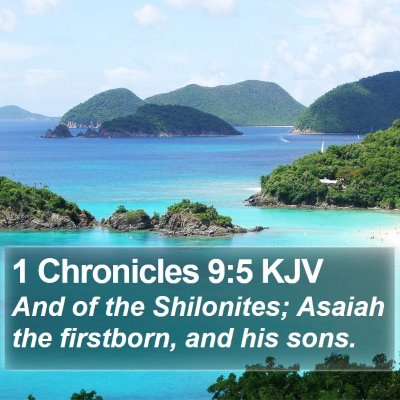1 Chronicles 9:5 KJV Bible Verse Image