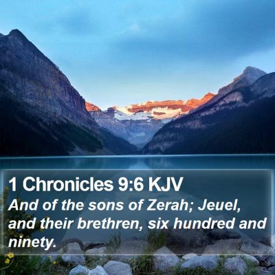 1 Chronicles 9:6 KJV Bible Verse Image