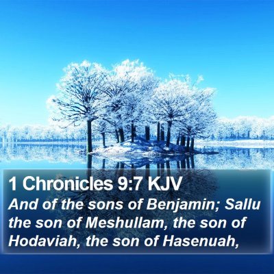 1 Chronicles 9:7 KJV Bible Verse Image
