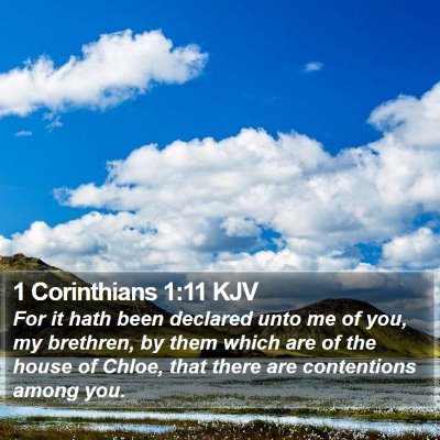 1 Corinthians 1:11 KJV Bible Verse Image