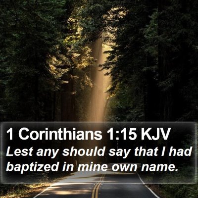 1 Corinthians 1:15 KJV Bible Verse Image
