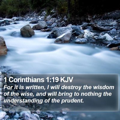 1 Corinthians 1:19 KJV Bible Verse Image