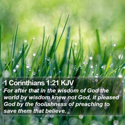 1 Corinthians 1:21 KJV Bible Verse Image