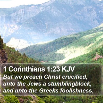1 Corinthians 1:23 KJV Bible Verse Image