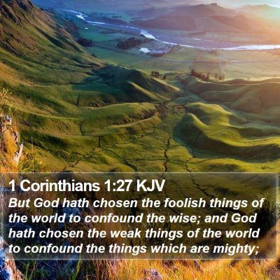 1 Corinthians 1:27 KJV Bible Verse Image