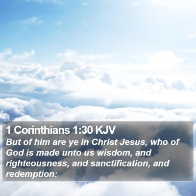 1 Corinthians 1:30 KJV Bible Verse Image