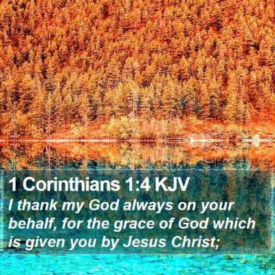 1 Corinthians 1:4 KJV Bible Verse Image