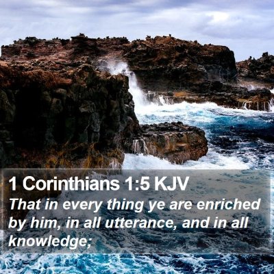 1 Corinthians 1:5 KJV Bible Verse Image