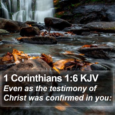 1 Corinthians 1:6 KJV Bible Verse Image