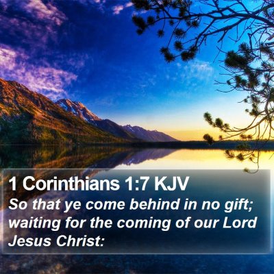 1 Corinthians 1:7 KJV Bible Verse Image