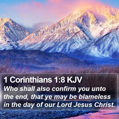 1 Corinthians 1:8 KJV Bible Verse Image