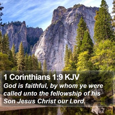 1 Corinthians 1:9 KJV Bible Verse Image