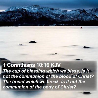 1 Corinthians 10:16 KJV Bible Verse Image