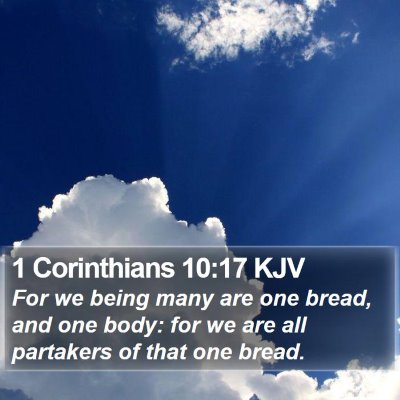 1 Corinthians 10:17 KJV Bible Verse Image