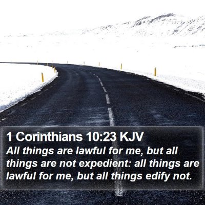1 Corinthians 10:23 KJV Bible Verse Image