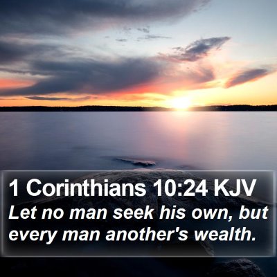 1 Corinthians 10:24 KJV Bible Verse Image