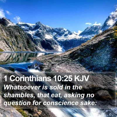 1 Corinthians 10:25 KJV Bible Verse Image