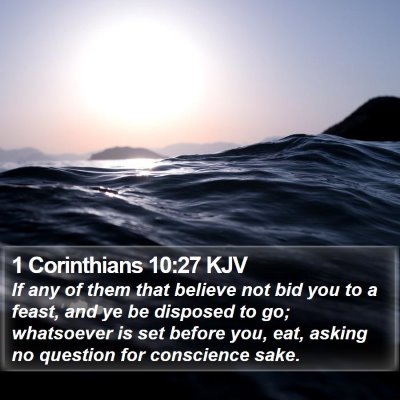 1 Corinthians 10:27 KJV Bible Verse Image