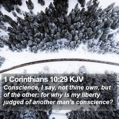 1 Corinthians 10:29 KJV Bible Verse Image