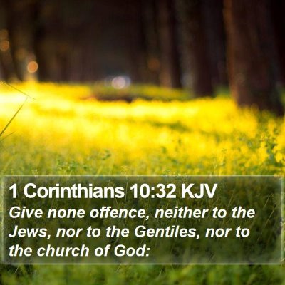 1 Corinthians 10:32 KJV Bible Verse Image