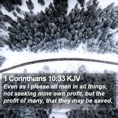 1 Corinthians 10:33 KJV Bible Verse Image