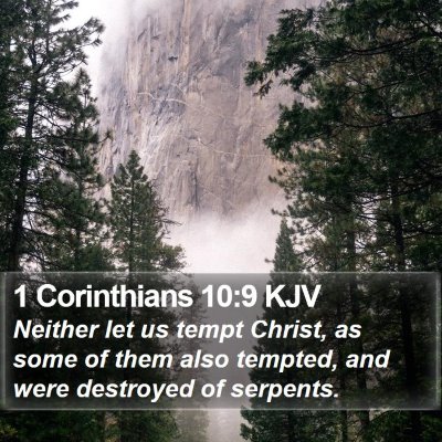 1 Corinthians 10:9 KJV Bible Verse Image
