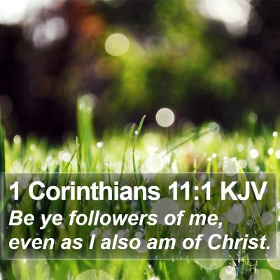 1 Corinthians 11:1 KJV Bible Verse Image