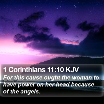 1 Corinthians 11:10 KJV Bible Verse Image