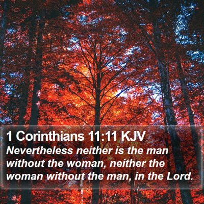 1 Corinthians 11:11 KJV Bible Verse Image